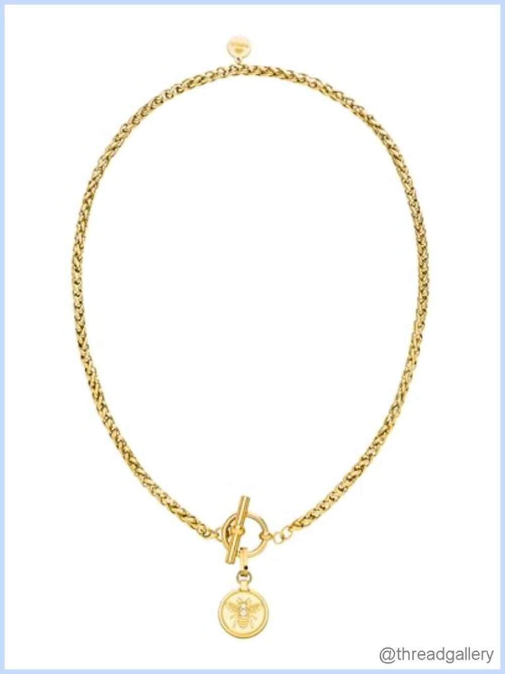 18K Gold plated Stainless Steel Necklace Waterproof 17 Inch Layering Chain